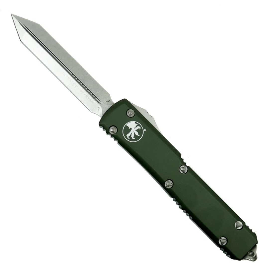 Microtech OD Green Ultratech Spartan OTF Auto Knife, Stonewash Blade 1 Microtech OD Green Ultratech Spartan OTF Auto Knife, Stonewash Blade