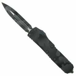 Microtech Signature Series Urban Camo UTX-85 OTF Auto Knife, Dagger Blade