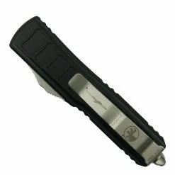 Alternative view of Microtech Signature Series UTX-85 OTF II Auto Knife, Stonewash Part Serrated Blade