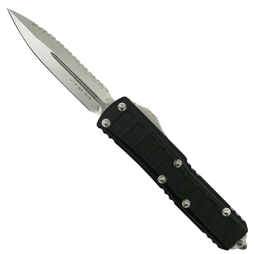 Microtech Signature Series UTX-85 OTF II Auto Knife, Stonewash Serrated Blade 1 Microtech Signature Series UTX-85 OTF II Auto Knife, Stonewash Serrated Blade