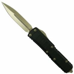 Microtech Signature Series UTX-85 OTF II Auto Knife, Bronze Dagger Blade