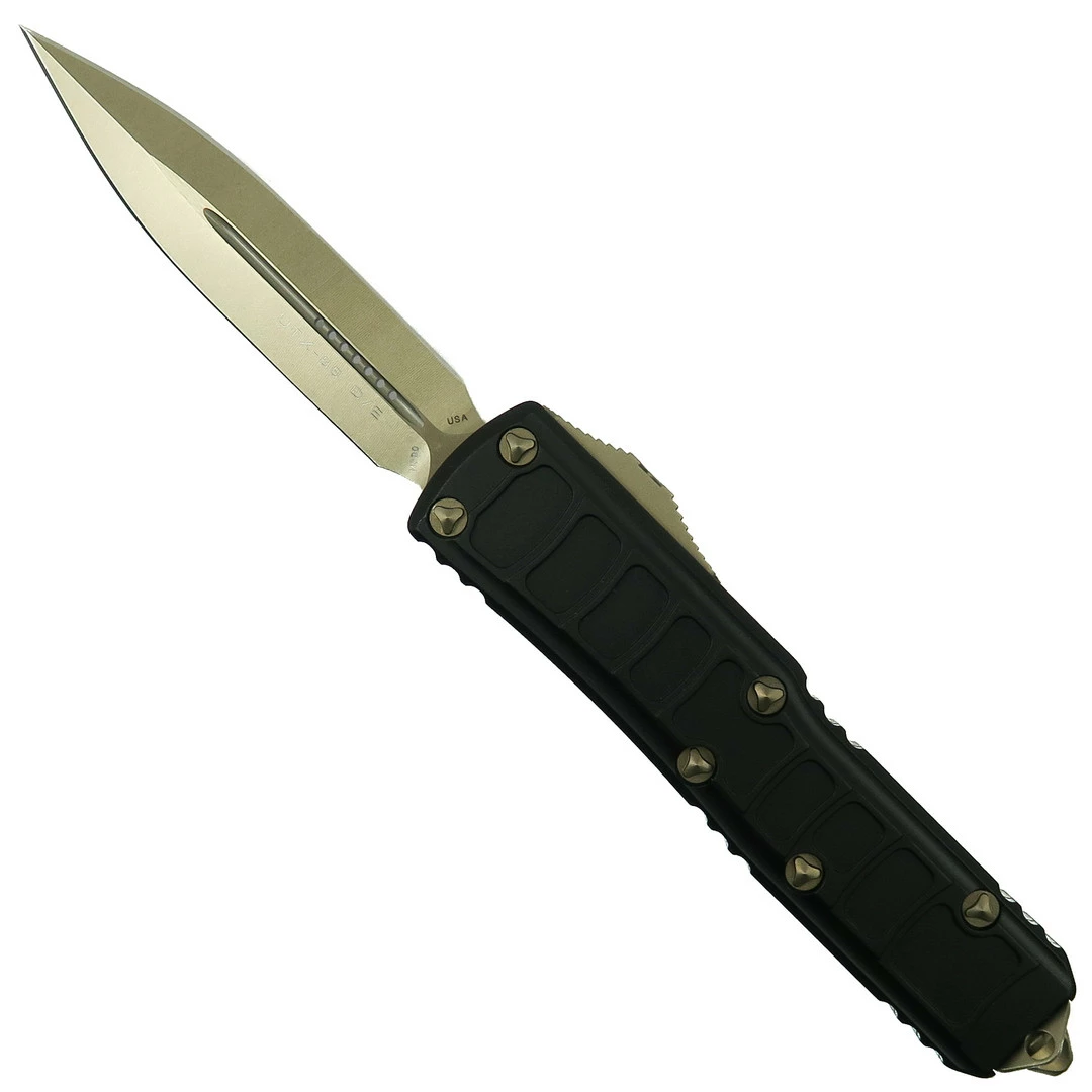 Microtech Signature Series UTX-85 OTF II Auto Knife, Bronze Dagger Blade 1 Microtech Signature Series UTX-85 OTF II Auto Knife, Bronze Dagger Blade