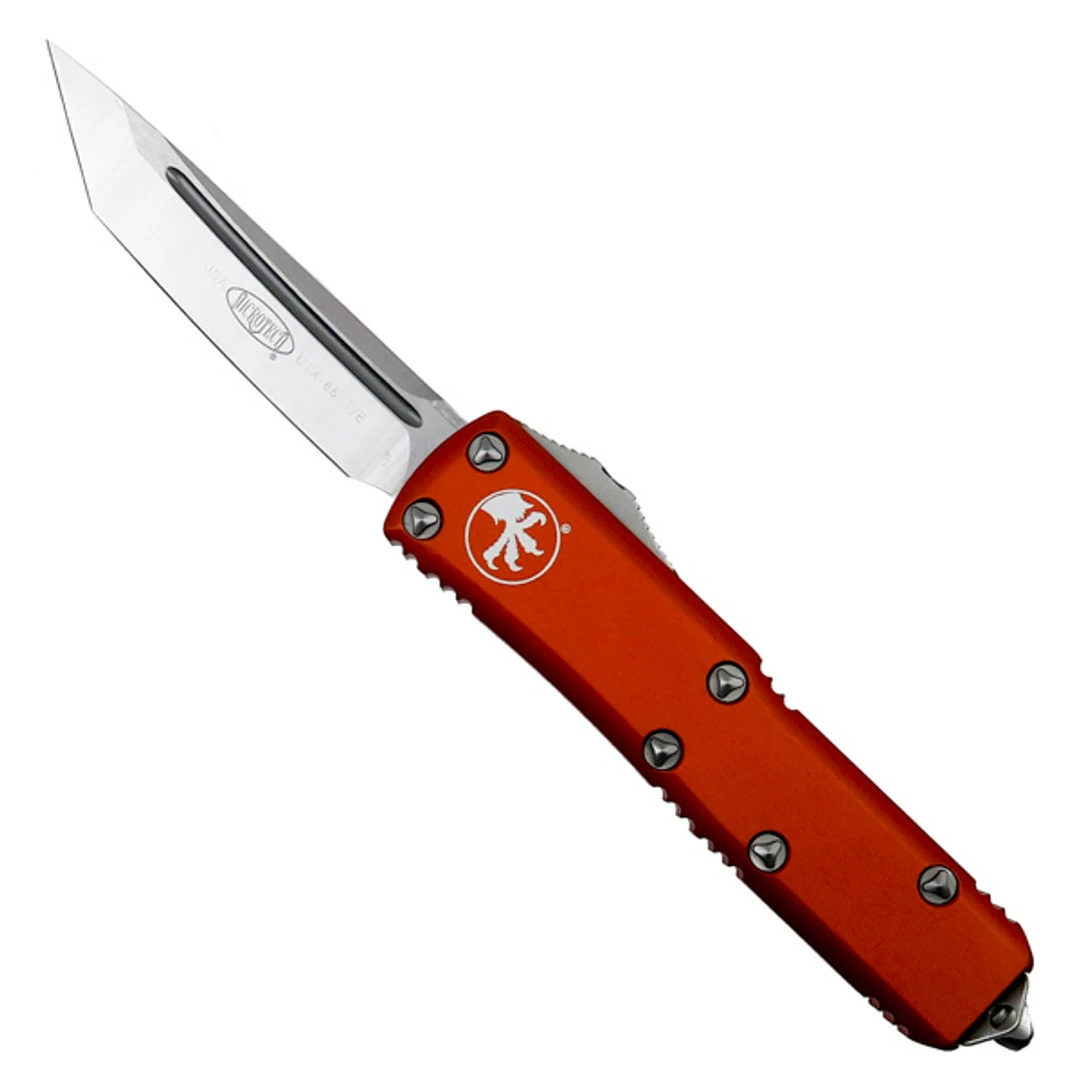 Microtech Orange UTX-85 Tanto OTF Auto Knife, Satin Blade 1 Microtech Orange UTX-85 Tanto OTF Auto Knife, Satin Blade