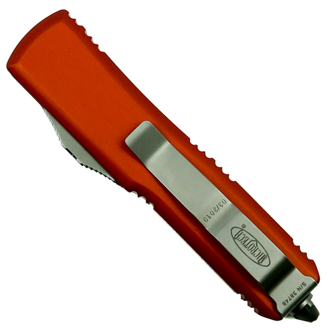 Microtech Orange UTX-85 Tanto OTF Auto Knife, Satin Blade 2 Microtech Orange UTX-85 Tanto OTF Auto Knife, Satin Blade - Image 2