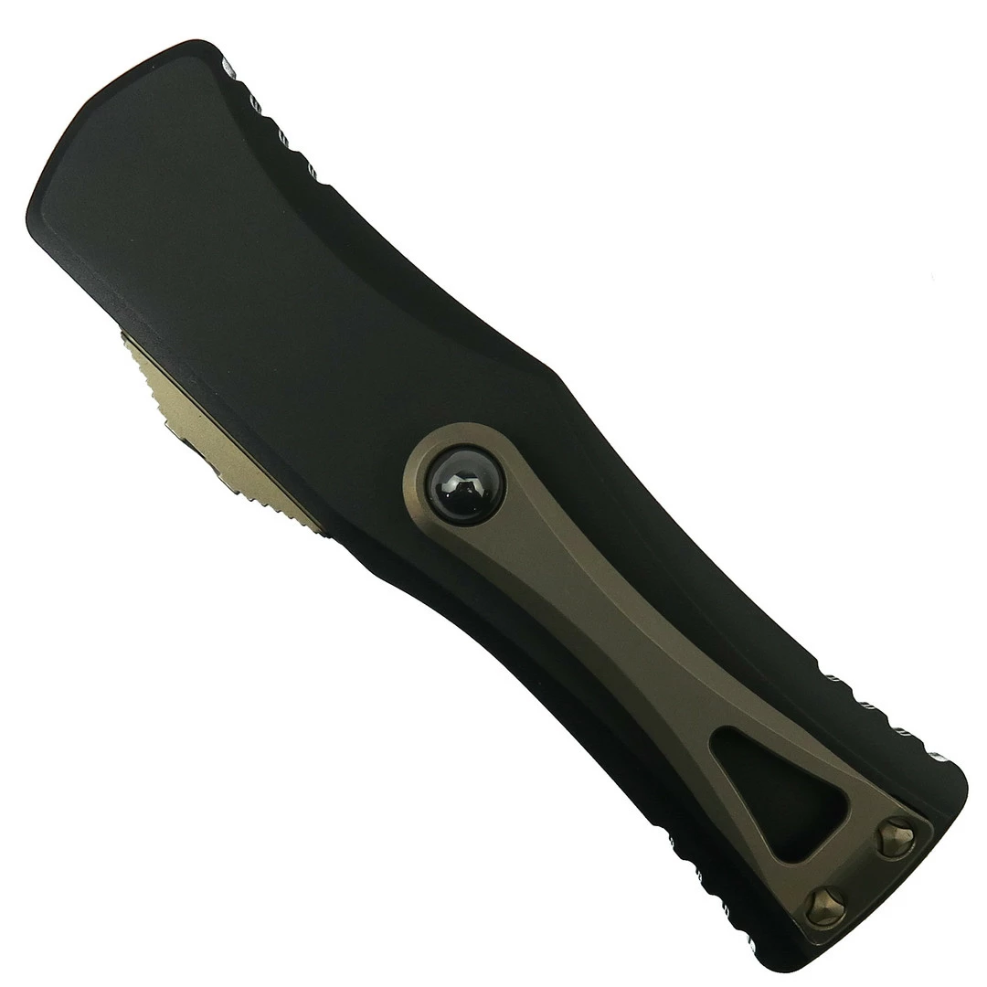 Microtech Hera OTF Knife, Bronzed Fully Serrated Dagger Blade 2 Microtech Hera OTF Knife, Bronzed Fully Serrated Dagger Blade - Image 2