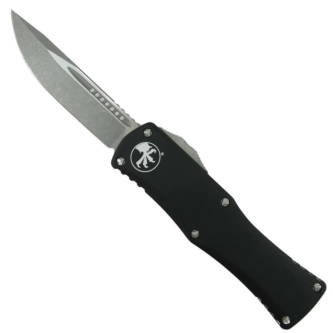 Microtech Hera OTF Knife, Apocalyptic Stonewash Blade 1 Microtech Hera OTF Knife, Apocalyptic Stonewash Blade