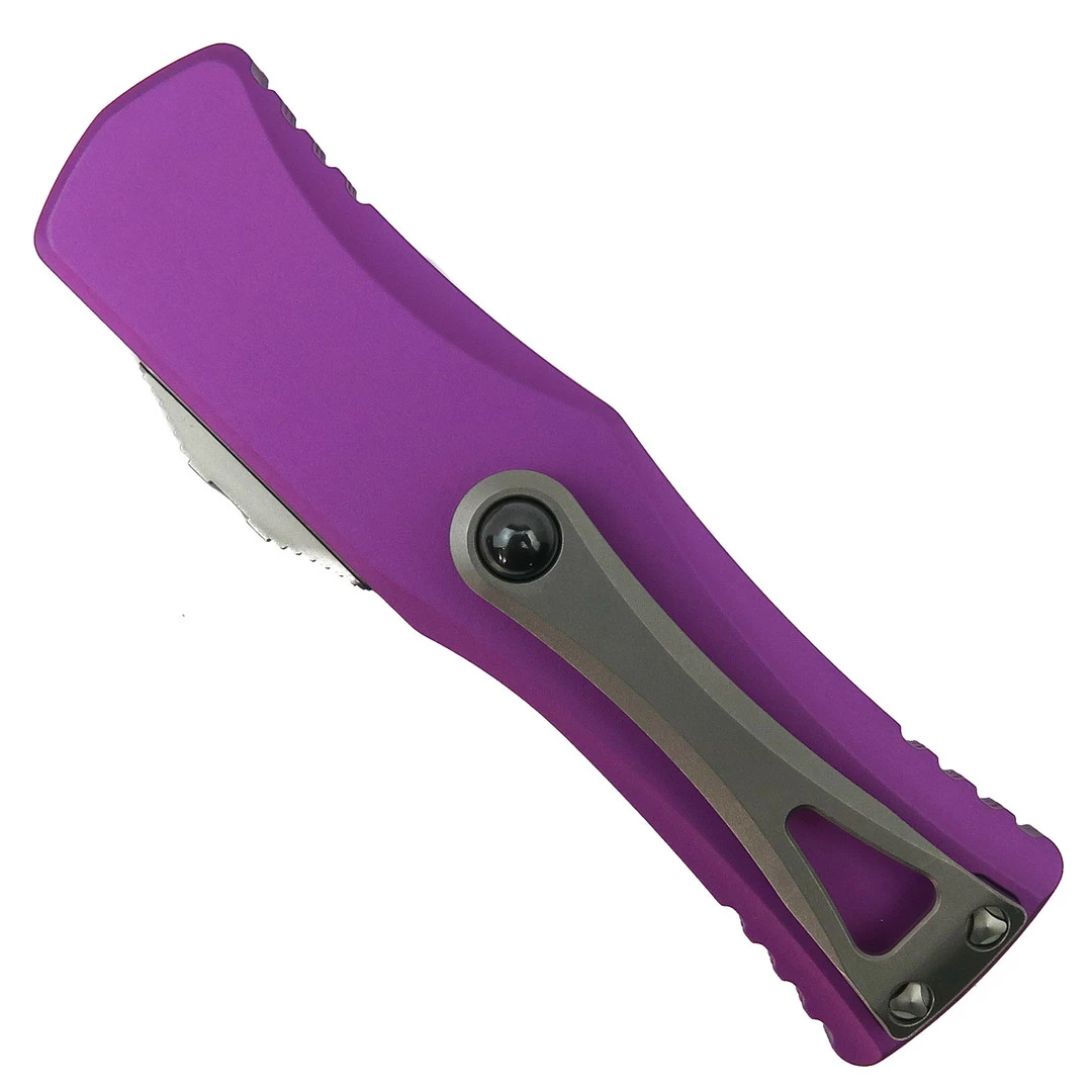 Microtech Violet Hera OTF Knife, Stonewash Blade 2 Microtech Violet Hera OTF Knife, Stonewash Blade - Image 2