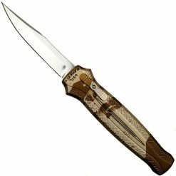 Piranha Knife Company Piranha P-19C Desert Camo Rated-R OTF Auto Knife, 154CM Satin Blade
