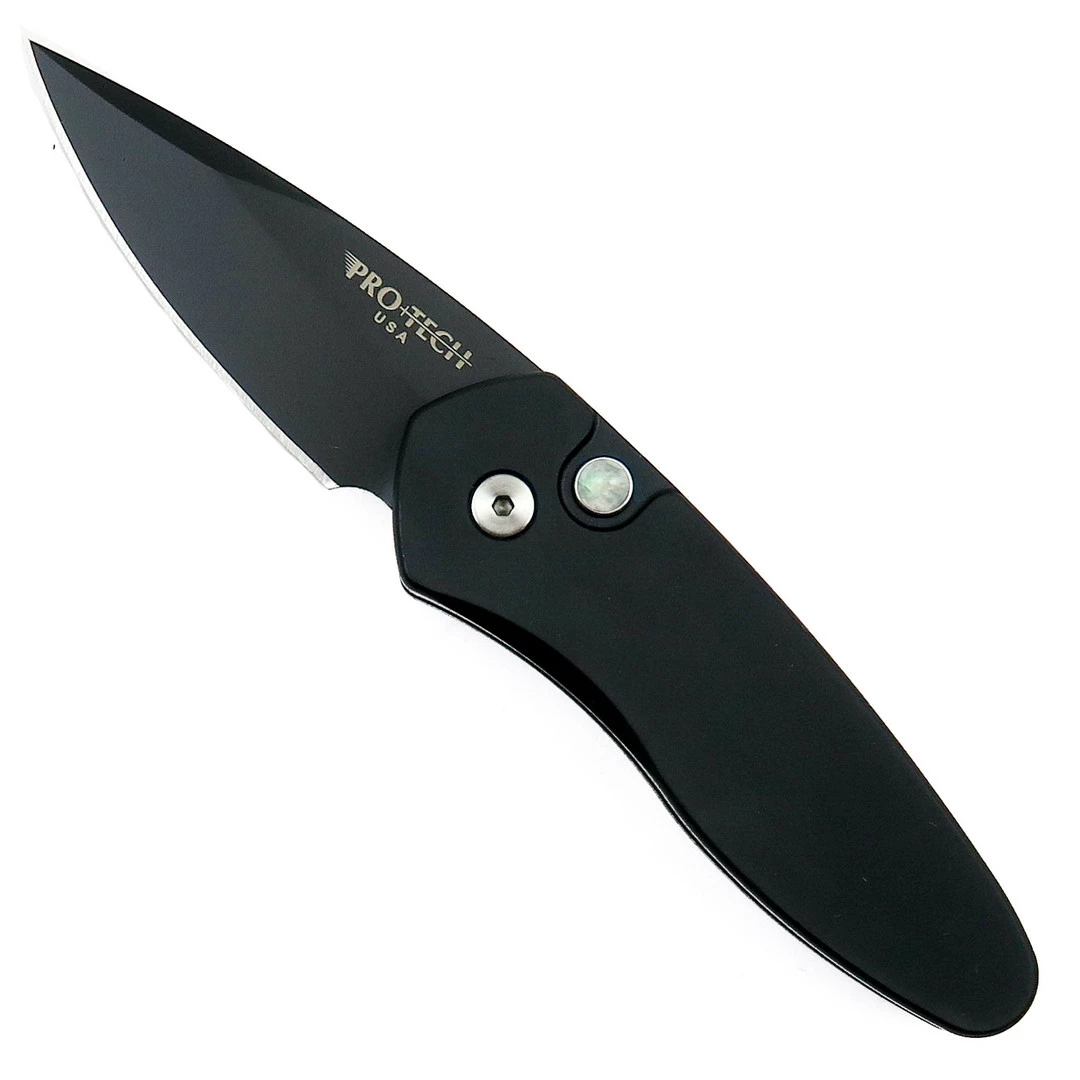 Pro-Tech Knives Pro-Tech 2907 Sprint Cali-Legal Auto Knife, CPM-S35VN Black Blade