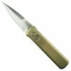Pro-Tech Knives Pro-Tech 7110 Bronze Aluminum Godson Auto Knife, Satin Blade