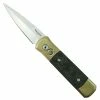 Pro-Tech Knives Pro-Tech 7114 Fat Carbon Inlay Bronze Aluminum Godson Auto Knife, Satin Blade