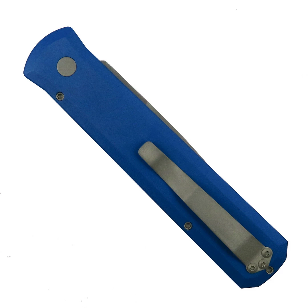 Pro-Tech Knives Pro-Tech Blue Godfather Auto Knife, Bead Blast Blade 2 Pro-Tech Knives Pro-Tech Blue Godfather Auto Knife, Bead Blast Blade - Image 2