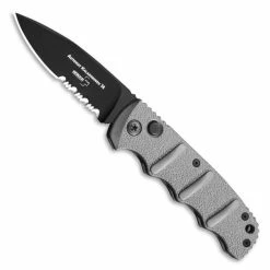 Boker Plus Kalashnikov 74 Gray Auto Knife, Black Combo Blade