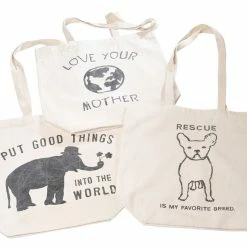 Holly Socrates Reusable Canvas Totes, 3 Styles