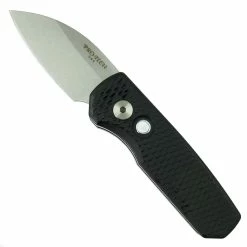 ProTech Knives Pro-Tech Black Dragon Scale Runt 5 Auto Knife, Wharncliffe Stonewash Blade